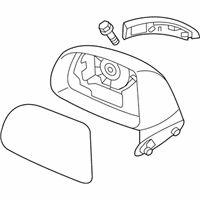 OEM 2010 Kia Rondo Outside Rear View Mirror Assembly, Left - 876101D100CA