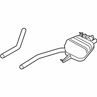 OEM BMW 550i Rear Silencer, Left, With Exhaust Flap - 18-30-7-590-557