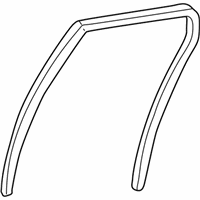 OEM 2008 Pontiac Vibe Weatherstrip, Rear Side Door Window - 88974517
