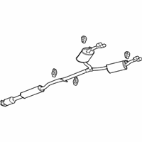 OEM 2009 Buick Lucerne Exhaust Muffler Assembly (W/ Catalytic Converter - Exhaust & Ta - 25905568