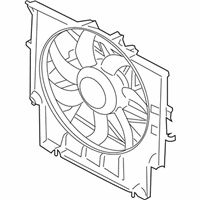 OEM 2011 BMW X3 Engine Cooling Fan Assembly - 17-42-7-593-850