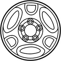 OEM 1998 Ford F-150 Wheel, Alloy - F65Z-1007-DA