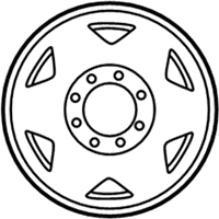 OEM 1997 Ford F-150 Wheel, Alloy - XL3Z-1015-FA