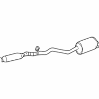 OEM 2005 Lincoln LS Muffler & Pipe - 2W4Z-5230-AB