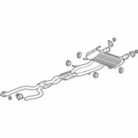 OEM 2014 Cadillac CTS Muffler & Pipe - 23328474