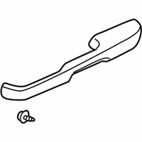 OEM 2003 Honda Pilot Armrest Assembly, Left Rear Door (Dark Fern) (Leather) - 83783-S9V-A21ZA
