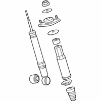 OEM 2009 Acura RL Shock Absorber Assembly, Left Rear - 52620-SJA-A52