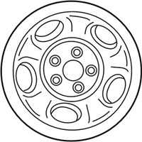 OEM 1998 Dodge B3500 Steel Wheel - 5GN67S4AAB