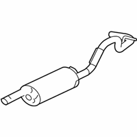 OEM 2003 GMC Savana 2500 Exhaust Muffler Assembly (W/ Exhaust Pipe & Tail Pipe) - 25851452