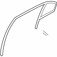 OEM 2010 Hyundai Sonata Run Assembly-Rear Door Window Glass RH - 83541-3K000