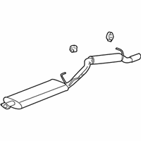 OEM 2004 Pontiac Aztek Exhaust Muffler Assembly (W/ Exhaust Pipe & Tail Pipe) - 15252914