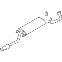 OEM 2017 Hyundai Santa Fe Sport Center Muffler Complete - 28600-4Z600