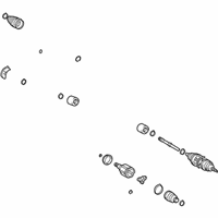 OEM 2005 Toyota Highlander Axle Shaft Assembly - 43420-48061