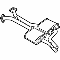 OEM 2004 Pontiac GTO Exhaust Muffler Assembly (W/ Exhaust Pipe) - 92066696