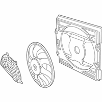 OEM 2005 BMW 325xi Pusher Fan - 64-54-6-988-913