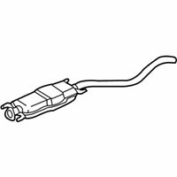 OEM 2003 Saturn LW300 Exhaust Resonator ASSEMBLY (W/ Exhaust Pipe) - 22723340