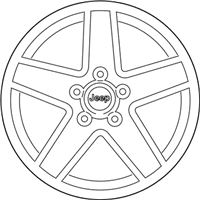 OEM 2016 Jeep Compass Aluminum Wheel - 1LT46DX8AC