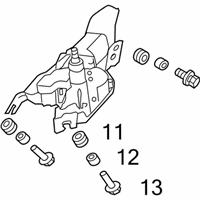 OEM 2012 Honda CR-Z Motor, Rear Windshield Wiper - 76710-SZT-G02