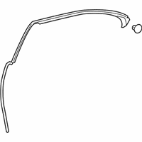 OEM 2015 Lexus LS460 Weatherstrip, Rear Door, No.2 LH - 67888-50070