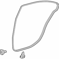 OEM 2015 Lexus LS460 Weatherstrip, Rear Door, LH - 67872-50060