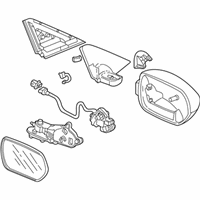 OEM 2000 Honda Insight Mirror Assembly, Driver Side Door (New Formula Red) (R.C.) - 76250-S3Y-A01ZE