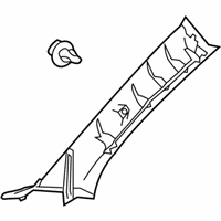 OEM Scion Weatherstrip Pillar Trim - 62210-21051-B0