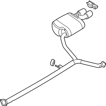 OEM Kia K5 Rear Muffler Assembly, Right - 28711L3900