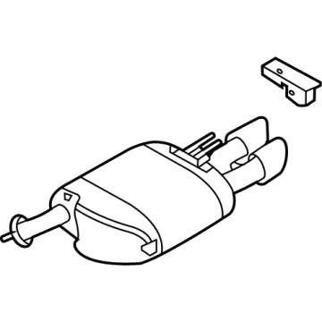 OEM 2022 Kia K5 Rear Muffler Assembly, Left - 28710L3900