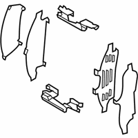 OEM 2012 Nissan Leaf Hardware Kit-Front Disc Brake Pad - D1M80-1VA0A