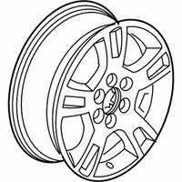 OEM 2007 GMC Acadia Wheel Rim-18X7.5 Aluminum 50 Outside 127X6 Bellcrank *Polished - 9596179