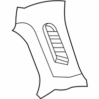 OEM 2002 Ford Focus Rear Pillar Trim - YS4Z-7440454-AAA