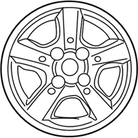 OEM 2003 Hyundai Accent Aluminium Wheel Assembly - 52910-25050