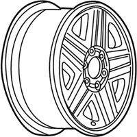 OEM 2002 Chevrolet Trailblazer EXT Wheel Rim, 17X7 - 9593382