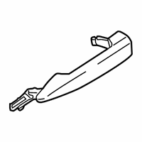 OEM 2017 BMW X6 Outer Door Handle, Primed, Left - 51-21-7-433-843
