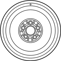 OEM 2010 Nissan Rogue Spare Tire Wheel Assembly - 40300-CN077