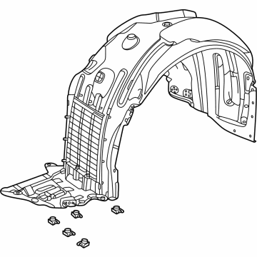 OEM 2022 Acura TLX Fender Assembly, Right Front - 74100-TGV-A00