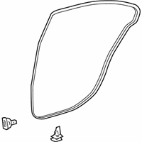 OEM 2015 Lexus LS460 Weatherstrip, Rear Door, LH - 67872-50070