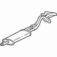 OEM GMC K2500 Muffler Asm-Exhaust (W/ Catalytic Converter, Exhaust &*Marked Print - 15734398