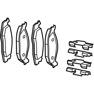 OEM Jeep Grand Cherokee L PAD KIT-FRONT DISC BRAKE - 68531132AA