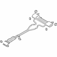 OEM Lincoln Continental Muffler & Pipe - GD9Z-5230-B