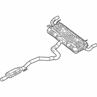 OEM 2016 Chrysler 200 Exhaust Muffler And Tailpipe - 68143187AG