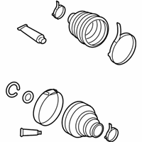 OEM 2009 Pontiac Vibe Boot Kit, Rear Wheel Drive Shaft Cv & Tri-Pot Joint - 19183776