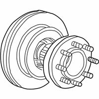 OEM 2007 Ford F-250 Super Duty Hub & Rotor - AC3Z-1104-C