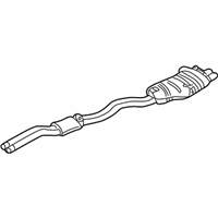 OEM 2006 BMW 330Ci Centre And Rear Muffler - 18-10-7-504-173