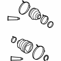 OEM 2013 Lexus LS460 Boot Kit, Front Drive Shaft - 04427-50050