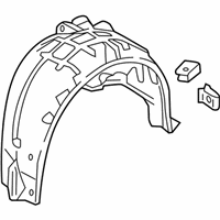 OEM 2017 Honda Civic Fender Left, Rear Inner - 74592-TGG-A01