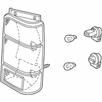 OEM 1999 Ford Expedition Tail Lamp Assembly - F75Z-13404-AC