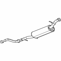 OEM 2010 Hummer H3T Exhaust Muffler Assembly (W/ Exhaust Pipe) - 94738538