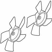 OEM Nissan Rogue Select Fan Assembly-Radiator Cooling - 21486-JG30A