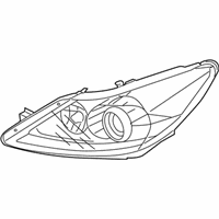 OEM 2012 Hyundai Genesis Headlamp Assembly, Left - 92103-3M340